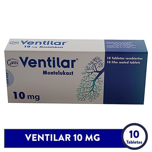 Ventilar 10 mg caja 10 comprimidos - Precio indicado por caja