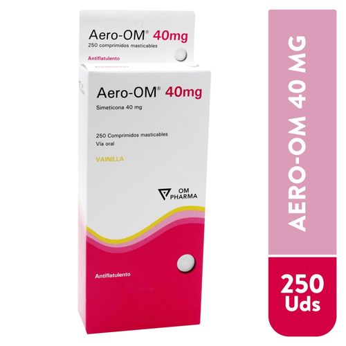 Aero-OM 40 mg caja 250 comprimidos - Precio indicado por comprimido