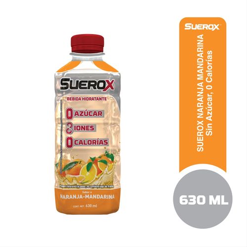 Bebida Hidratante Suerox Sin Azúcar Naranja Mandarina - 630 ml