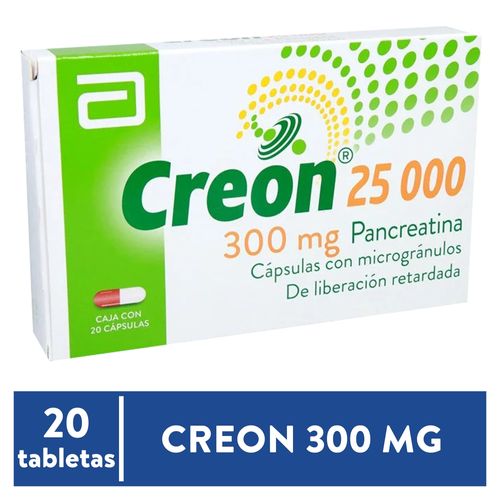 Creon 25000 300 mg caja 20 cápsulas - Precio indicado por cápsula