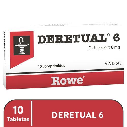 Deretual 6 mg caja 10 comprimidos - Precio indicado por comprimido