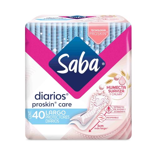 Protectores Diarios Saba Proskin Multiestilos Largos - 40 Uds