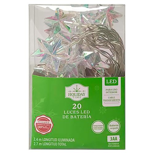 Luces led Holiday Time serie 20 estrella cálidas - 2.7 m