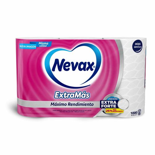 Papel Higiénico Nevax Extramás - 6 Rollos