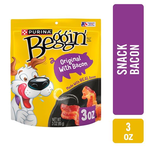 Snack para perro Purina Beggin sabor a tocino - 3 oz