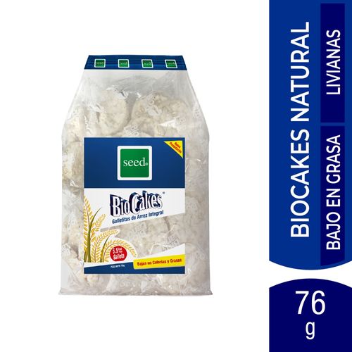 BioCakes Natural Seed Galletas de Arroz Integral -76 g