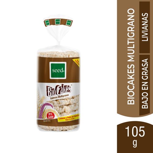BioCakes Multigrano Seed Galletas de Arroz Integral -105 g