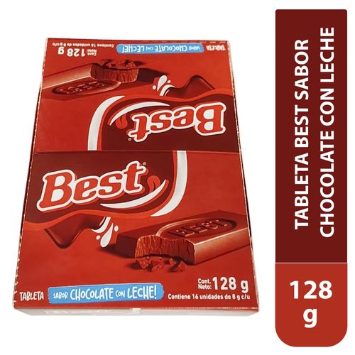Tableta Best Sabor Choco Leche 128 g
