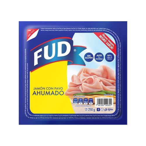 Jamón Fud con pavo ahumado - 250 g