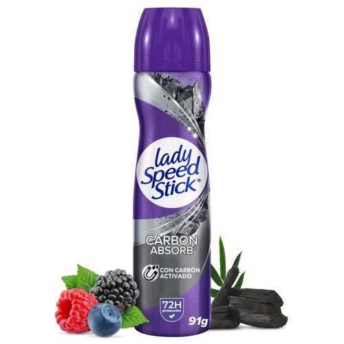 Desodorante Lady Speed Stick Carbon Spray - 91 g