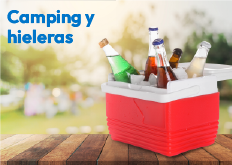 Artículos de camping y hieleras para disfrutar actividades al  aire libre